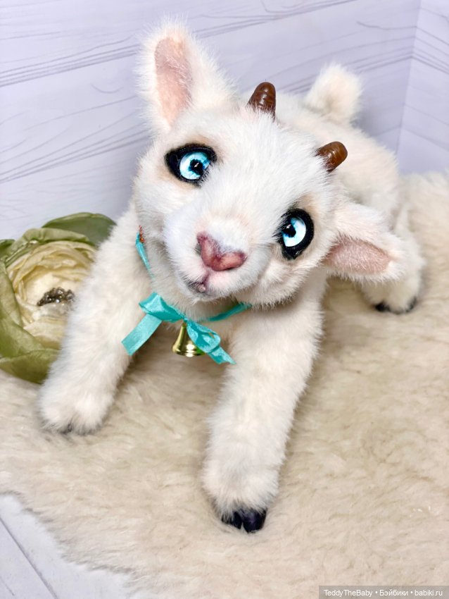 Снежок 🐐 — Авторские мишки Тедди и друзья: фото (фото 6)