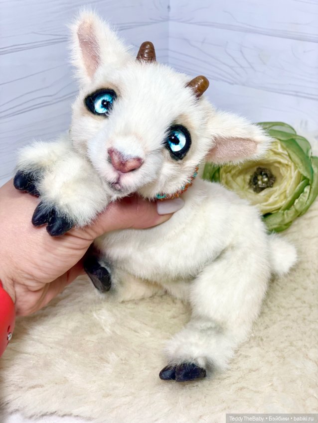 Снежок 🐐 — Авторские мишки Тедди и друзья: фото (фото 8)