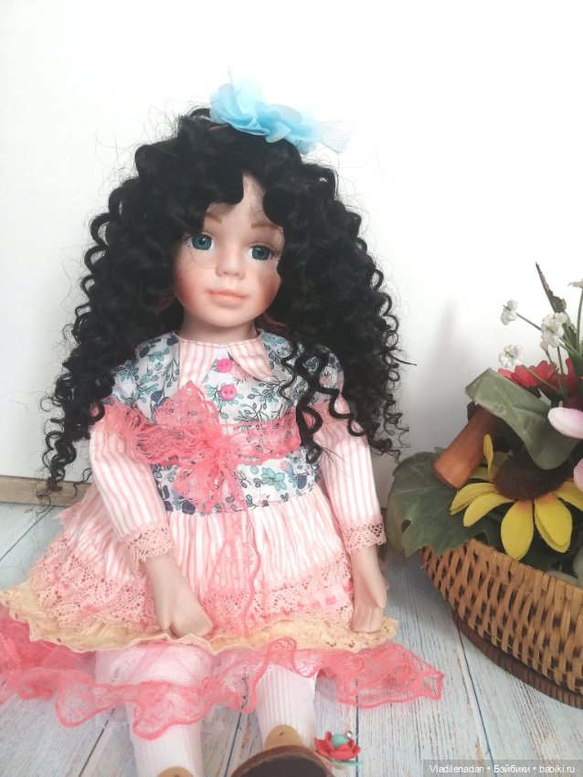 Первая брюнетка — Ремонт и реставрация фарфоровых кукол: склейка (фото 8)