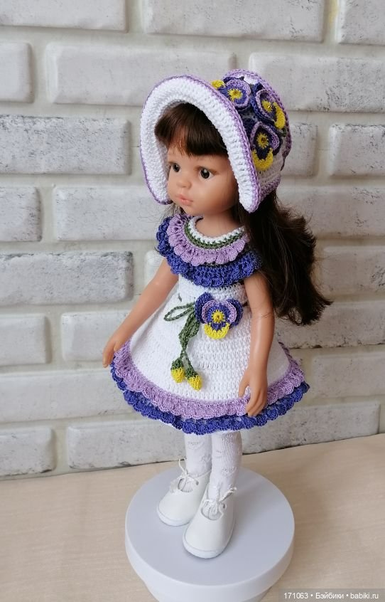 Здравствуйте ! Хочу представить ещё одну мою работу. Комплект одежды для кукол Паола Рейна (фото 2)