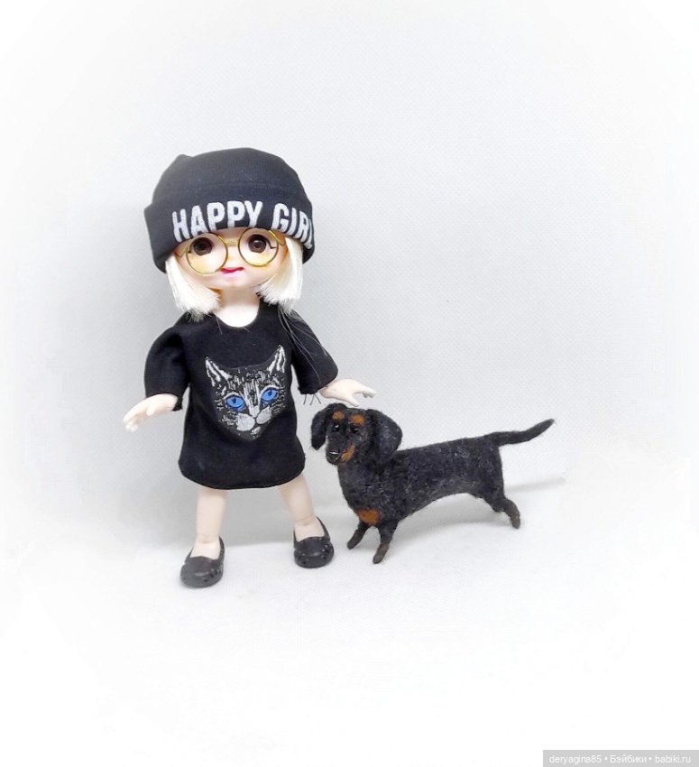 Мраморная такса — Валяные игрушки из шерсти: сухое валяние (фото 5)