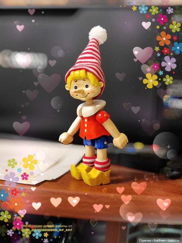 Мини Буратино😊 — Авторские игрушки из дерева: резьба