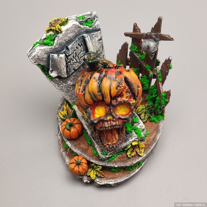 Композиция к Хэллоуину — Авторские игрушки из разных материалов: синельная проволока (фото 5)