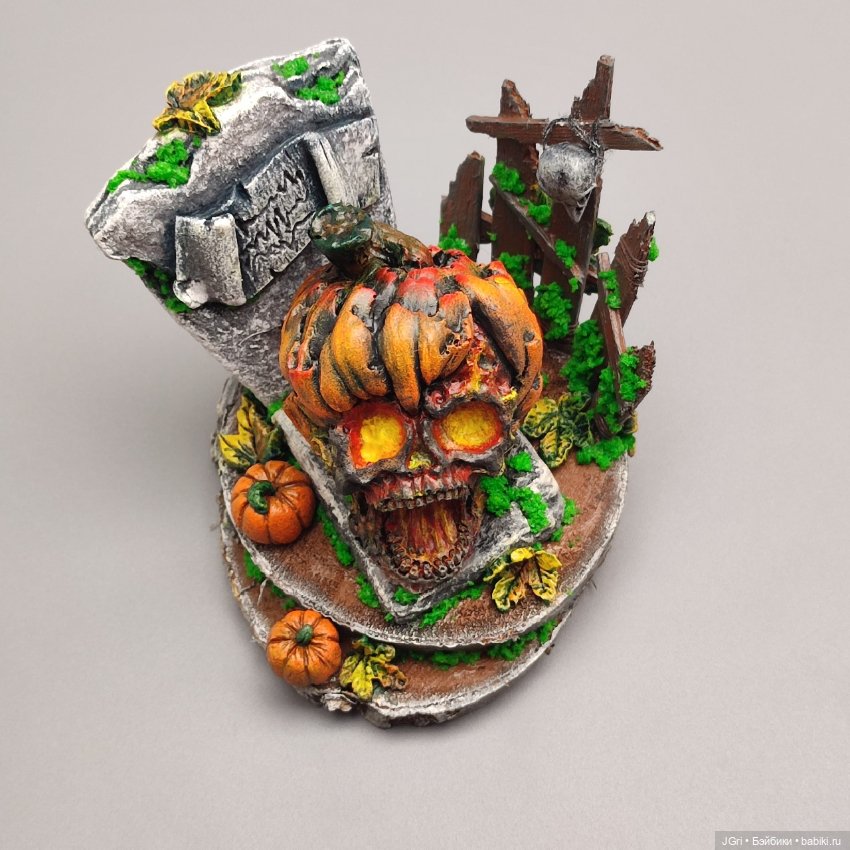 Композиция к Хэллоуину — Авторские игрушки из разных материалов: синельная проволока (фото 8)