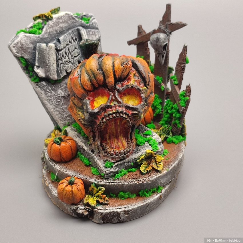 Композиция к Хэллоуину — Авторские игрушки из разных материалов: синельная проволока (фото 3)