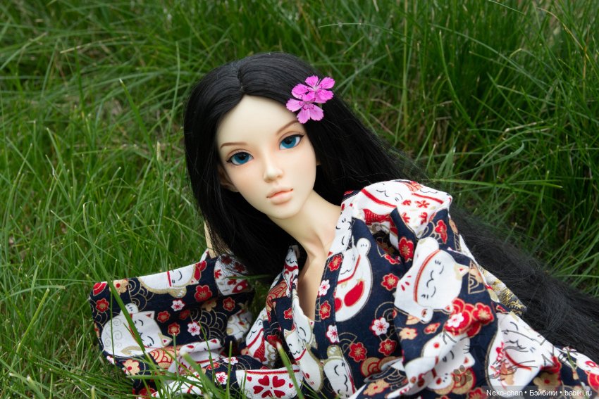 Хлоя любит поваляться на травке (фото 3)