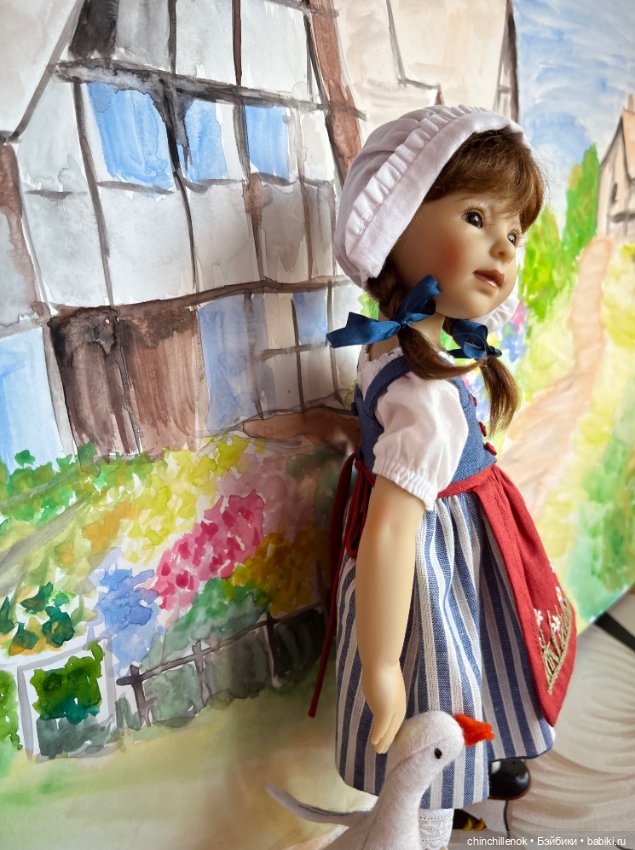 Чудеса случаются :) Ganseliesel со своим гусёнком от Heidi Plusczok