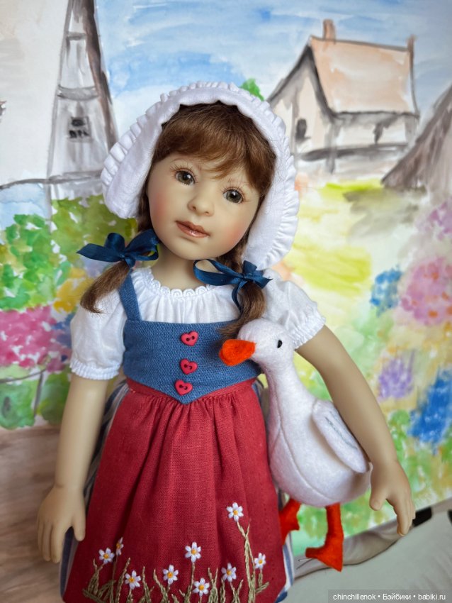 Чудеса случаются :) Ganseliesel со своим гусёнком от Heidi Plusczok