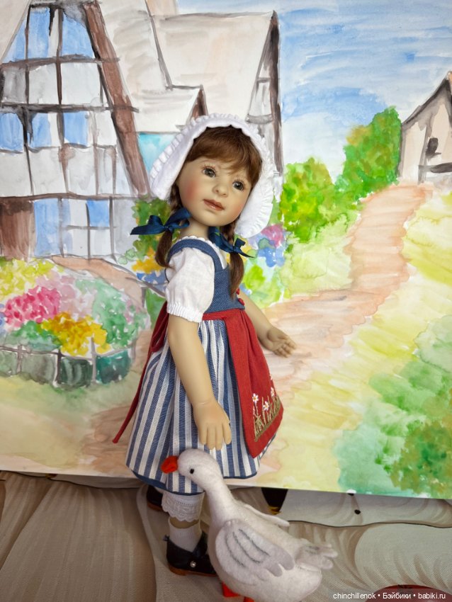 Чудеса случаются :) Ganseliesel со своим гусёнком от Heidi Plusczok