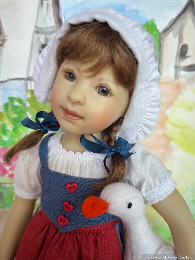 Чудеса случаются :) Ganseliesel со своим гусёнком от Heidi Plusczok