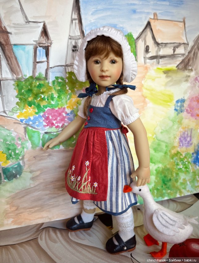 Чудеса случаются :) Ganseliesel со своим гусёнком от Heidi Plusczok