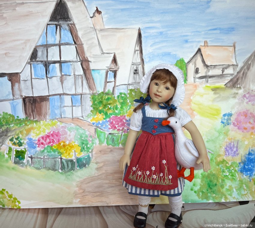 Чудеса случаются :) Ganseliesel со своим гусёнком от Heidi Plusczok