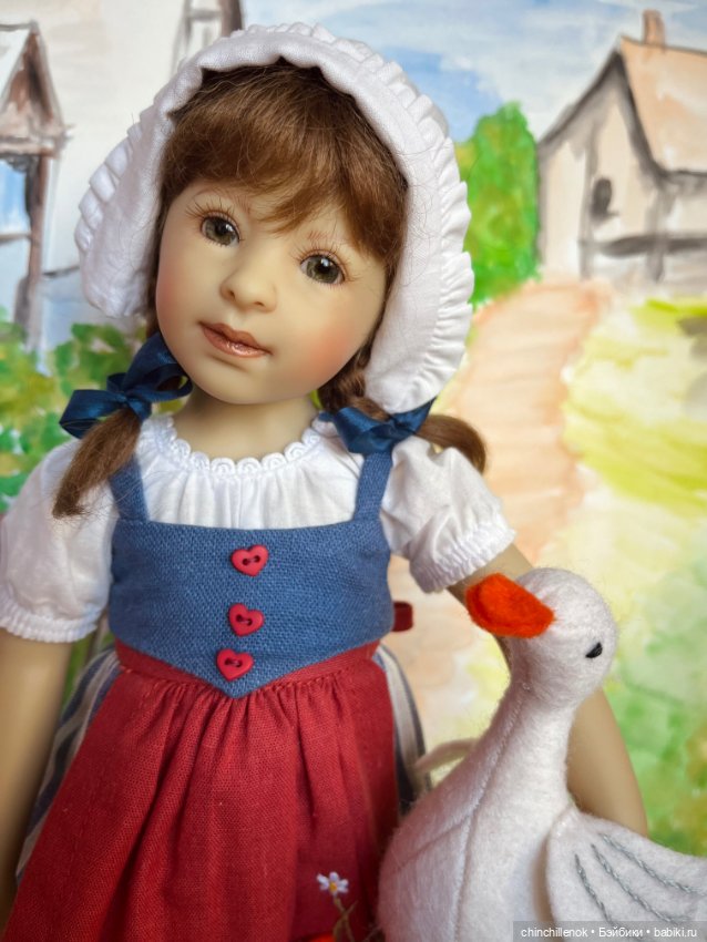 Чудеса случаются :) Ganseliesel со своим гусёнком от Heidi Plusczok