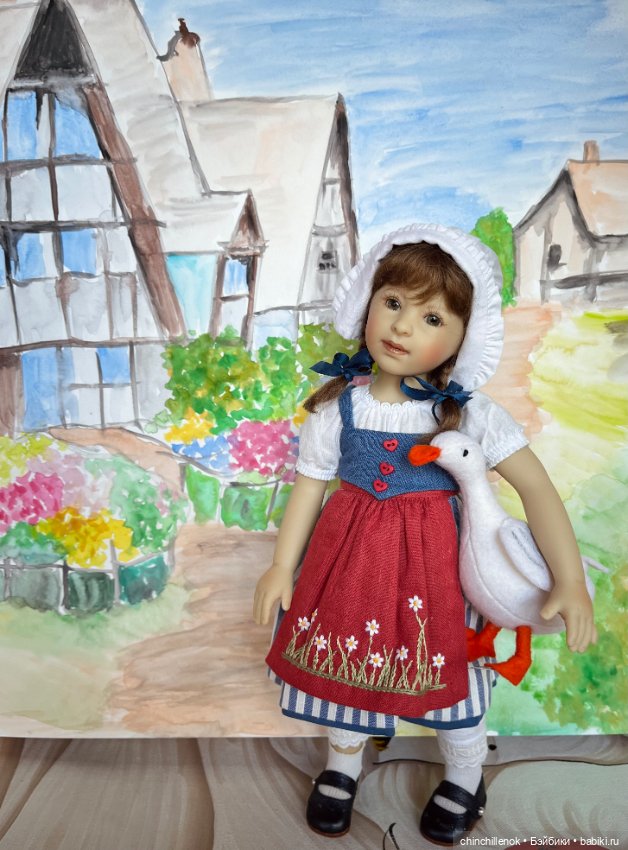 Чудеса случаются :) Ganseliesel со своим гусёнком от Heidi Plusczok