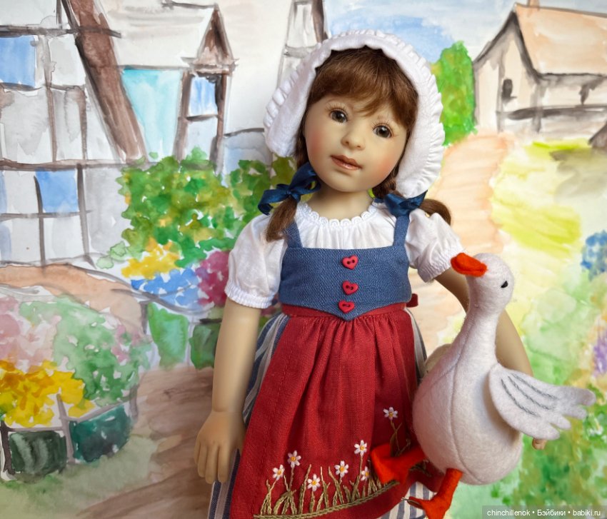 Чудеса случаются :) Ganseliesel со своим гусёнком от Heidi Plusczok