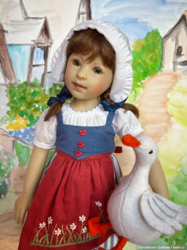 Чудеса случаются :) Ganseliesel со своим гусёнком от Heidi Plusczok