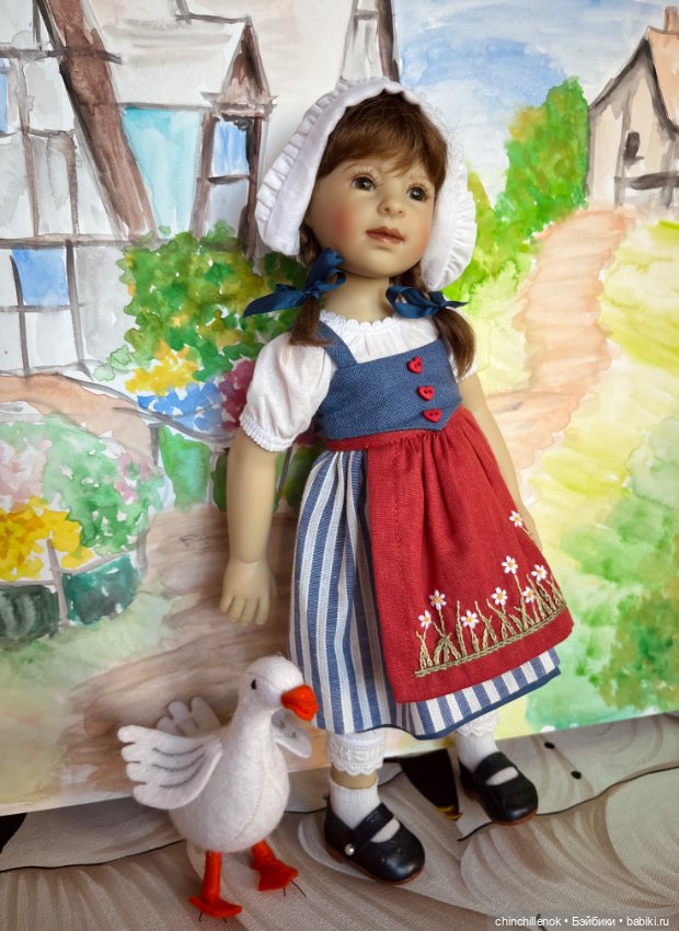 Чудеса случаются :) Ganseliesel со своим гусёнком от Heidi Plusczok