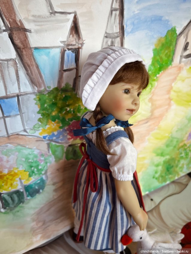 Чудеса случаются :) Ganseliesel со своим гусёнком от Heidi Plusczok