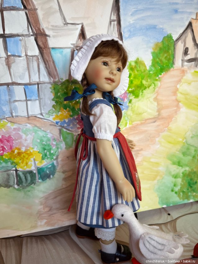 Чудеса случаются :) Ganseliesel со своим гусёнком от Heidi Plusczok