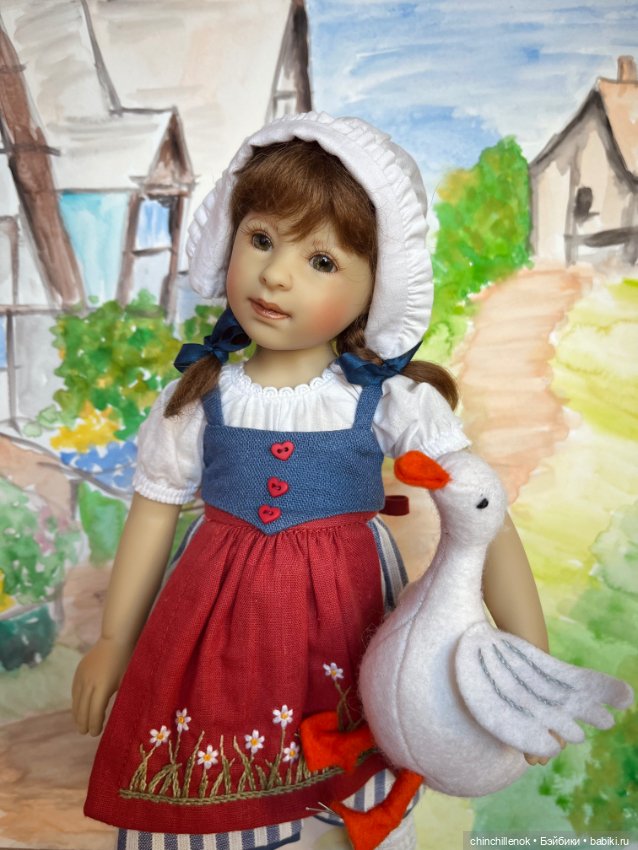 Чудеса случаются :) Ganseliesel со своим гусёнком от Heidi Plusczok