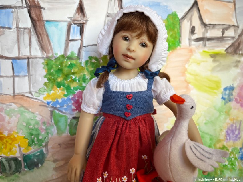 Чудеса случаются :) Ganseliesel со своим гусёнком от Heidi Plusczok