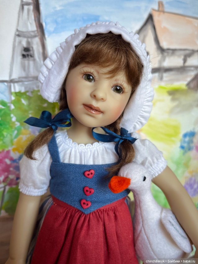 Чудеса случаются :) Ganseliesel со своим гусёнком от Heidi Plusczok