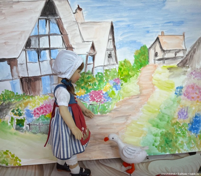 Чудеса случаются :) Ganseliesel со своим гусёнком от Heidi Plusczok (фото 8)