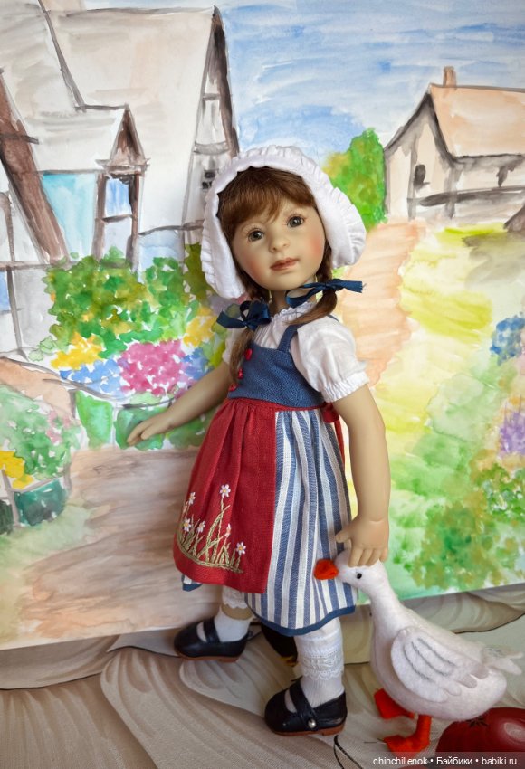 Чудеса случаются :) Ganseliesel со своим гусёнком от Heidi Plusczok