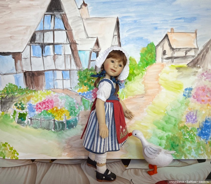 Чудеса случаются :) Ganseliesel со своим гусёнком от Heidi Plusczok