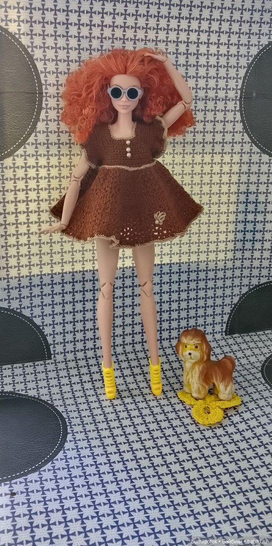 Немного вязаного для моих любимиц Барби и не только