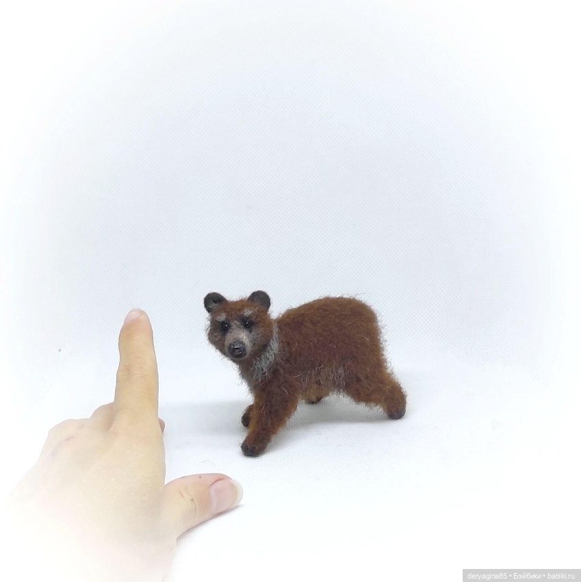 Медвежонок — Валяные игрушки из шерсти: сухое валяние (фото 2)