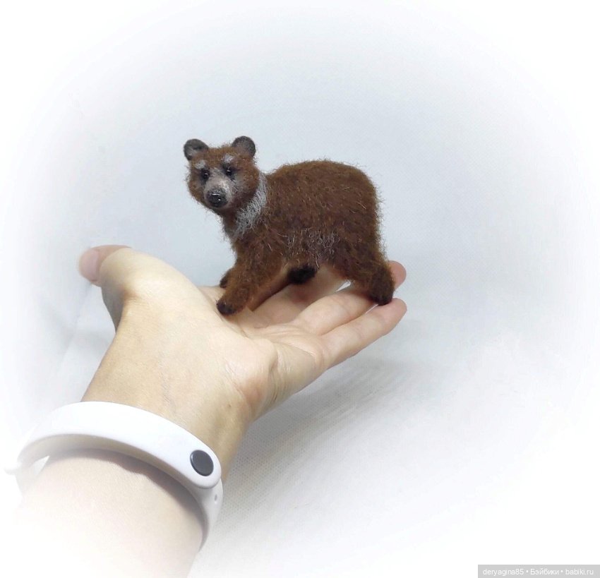 Медвежонок — Валяные игрушки из шерсти: сухое валяние (фото 5)