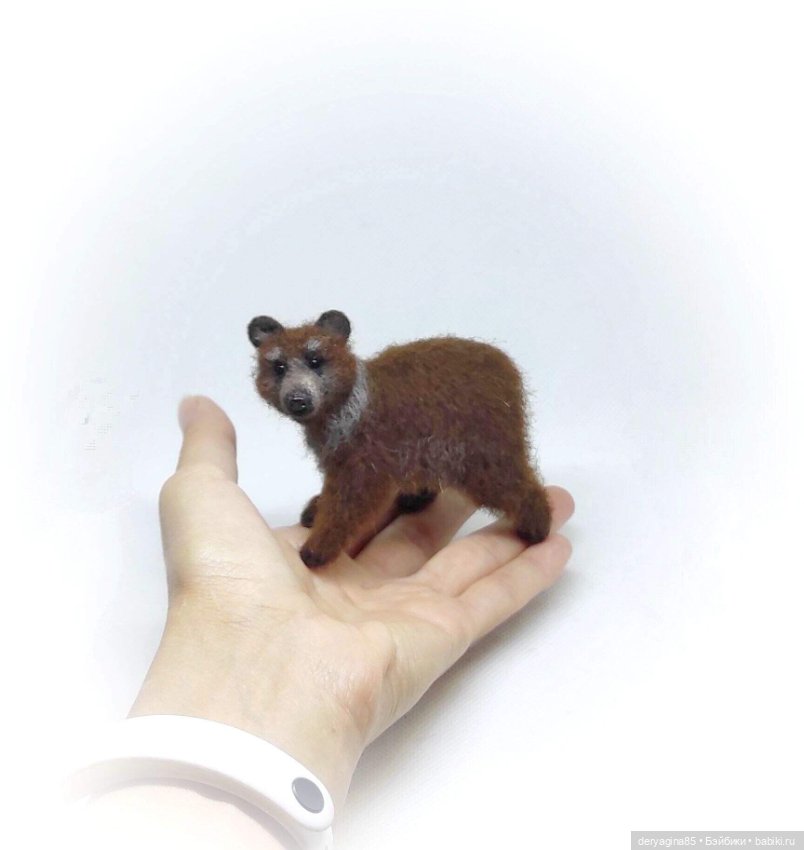 Медвежонок — Валяные игрушки из шерсти: сухое валяние (фото 6)