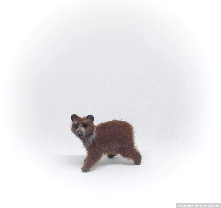 Медвежонок — Валяные игрушки из шерсти: сухое валяние (фото 4)