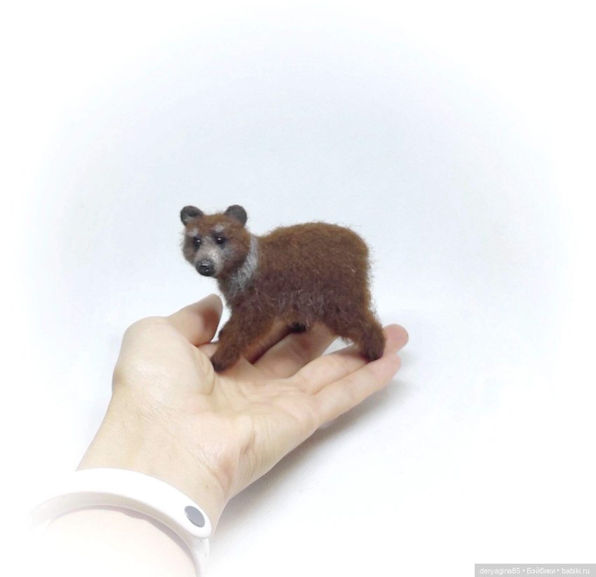 Медвежонок — Валяные игрушки из шерсти: сухое валяние (фото 7)