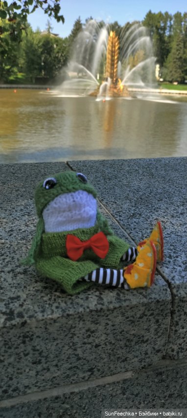 Семён - вязаный лягух — Домашние фото авторских игрушек: Тедди (фото 4)