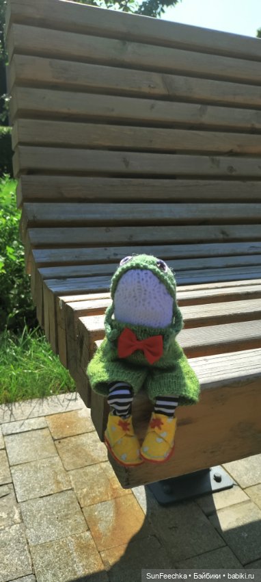 Семён - вязаный лягух — Домашние фото авторских игрушек: Тедди