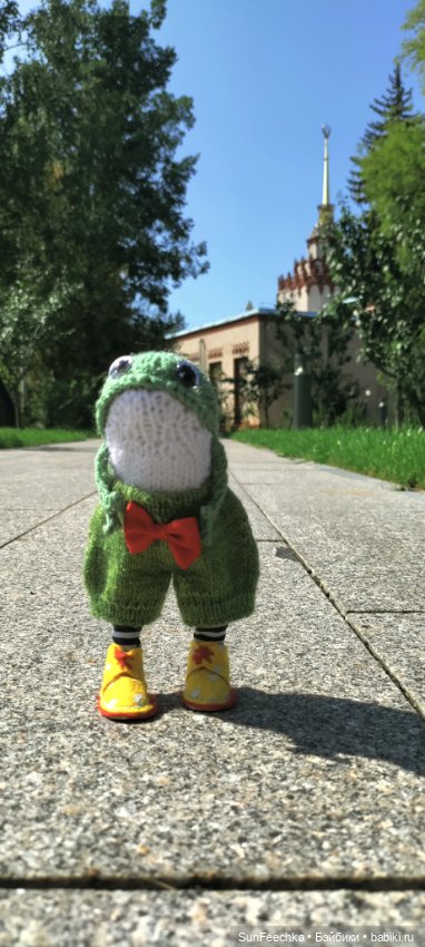 Семён - вязаный лягух — Домашние фото авторских игрушек: Тедди (фото 2)