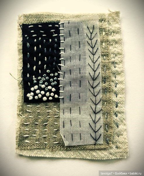 "Зарисовки" в стиле боро — Вышивка крестиком