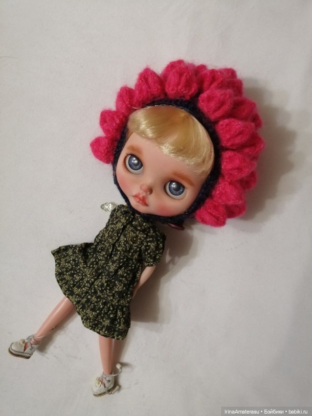 Шапочка "Чешуйчатый Дракон" в Фуксиевом (фото 7)