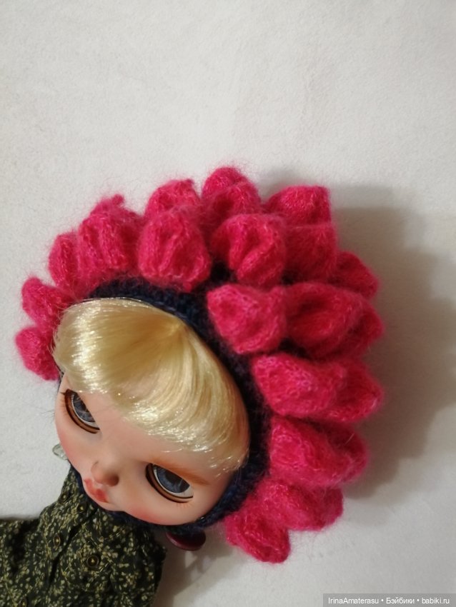 Шапочка "Чешуйчатый Дракон" в Фуксиевом (фото 5)