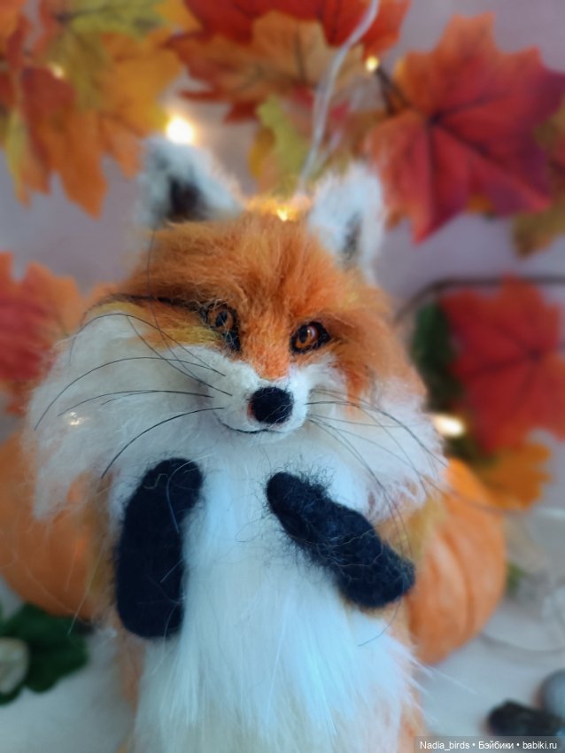 Лисья магия — Валяные игрушки из шерсти: сухое валяние