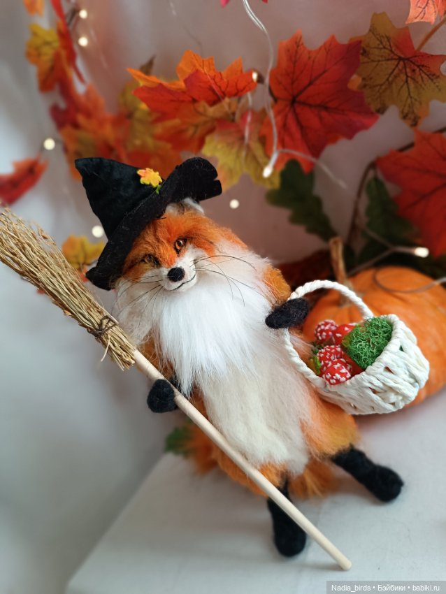 Лисья магия — Валяные игрушки из шерсти: сухое валяние