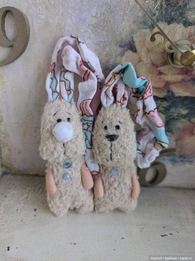 Зайчики брошки — Авторские мишки Тедди и друзья: фото (фото 2)
