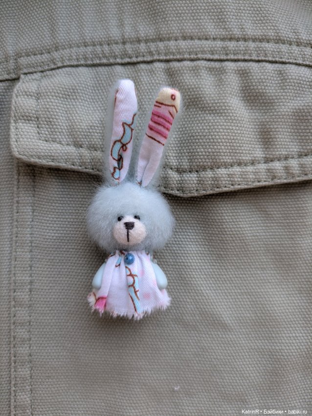 Зайчики брошки — Авторские мишки Тедди и друзья: фото (фото 5)