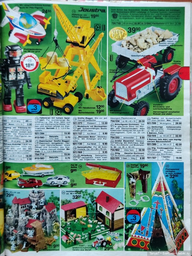 Игрушки детства из немецких каталогов