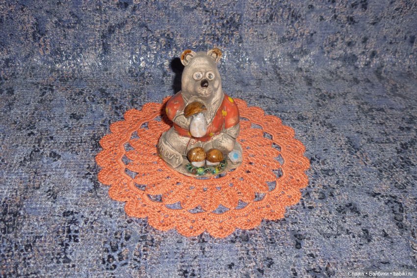 Муромский Мишка и Ажурные Вязаные Салфетки (фото 3)