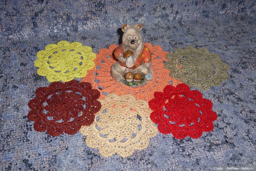 Муромский Мишка и Ажурные Вязаные Салфетки (фото 5)