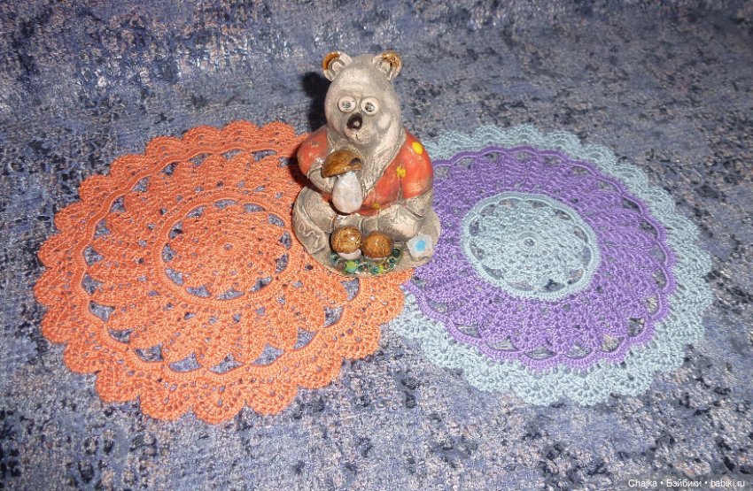 Муромский Мишка и Ажурные Вязаные Салфетки (фото 2)