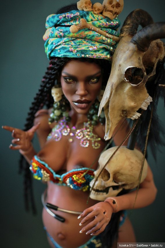 Иман жрица вуду — Авторские шарнирные куклы своими руками: лепка (фото 7)